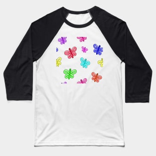 Balloon Butterflies Baseball T-Shirt